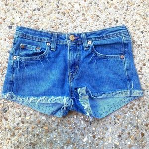Levi’s 518 Superlow Cutoff Handmade Jean Shorts 5